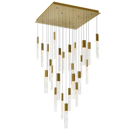Cwi Lighting Greta Integrated LED Brass Chandelier 1589P28-25-624
